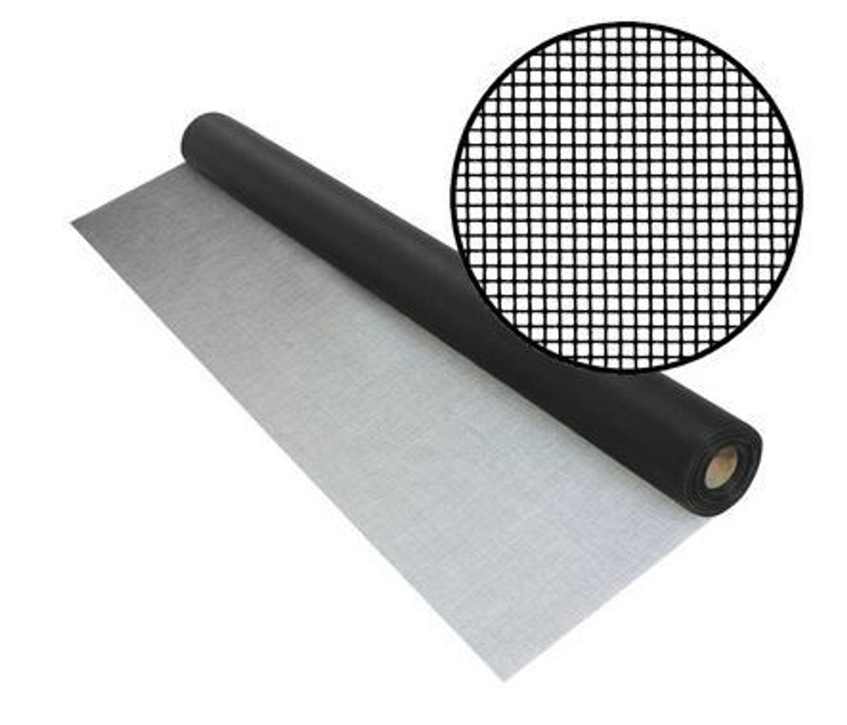 UV مقاوم زغال سنگ پی وی سی فیبرگلاس صفحه نمایش بیرونی حیاط استخر حشرات میش 100ft طول
