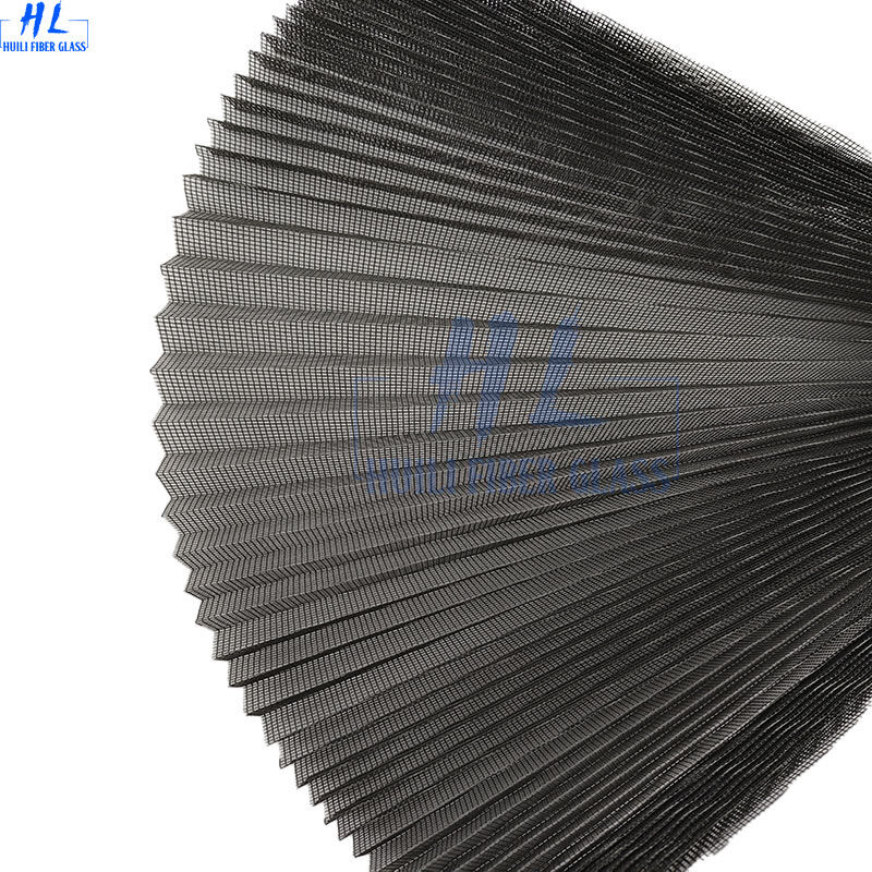 پلیتستر فولڈنگ صفحه نمایش شبکه طراحی شده برای ارتفاع pleat 10mm به 25mm فولڈنگ retractable شبکه
