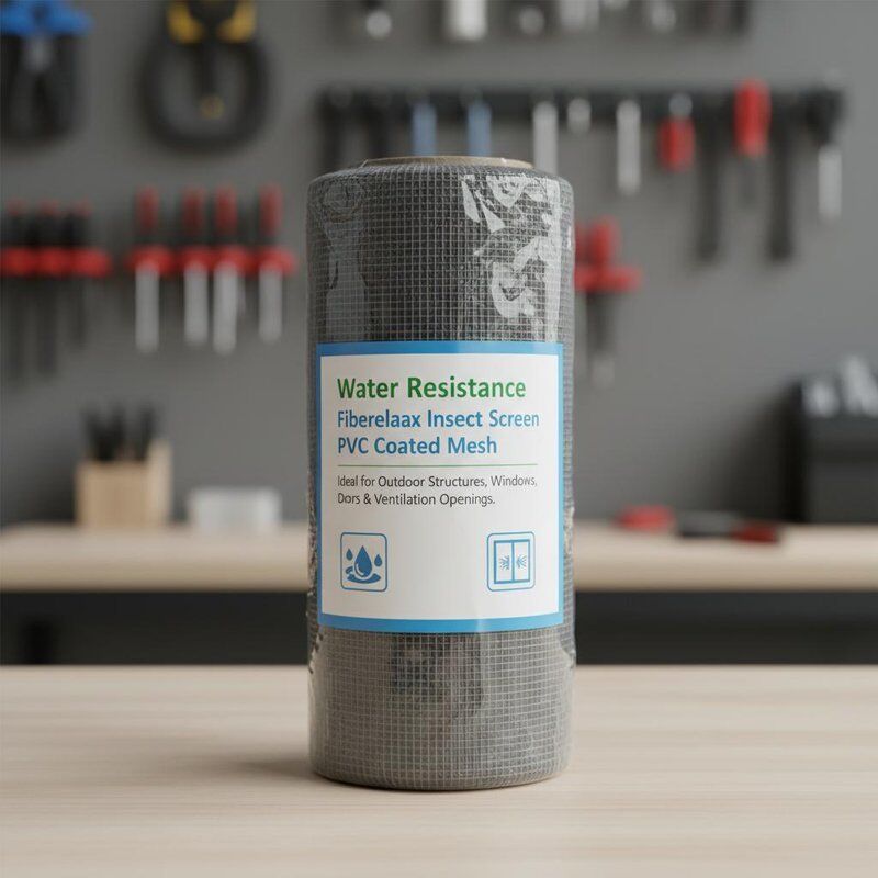توری حشرات فایبرگلاس مقاوم در برابر آب با روکش PVC، ایده آل برای سازه های فضای باز، پنجره ها، درها و دریچه های تهویه