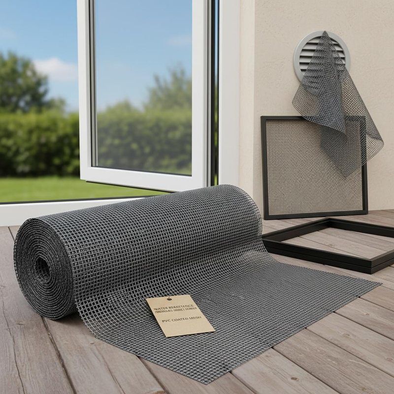 توری حشرات فایبرگلاس مقاوم در برابر آب با روکش PVC، ایده آل برای سازه های فضای باز، پنجره ها، درها و دریچه های تهویه