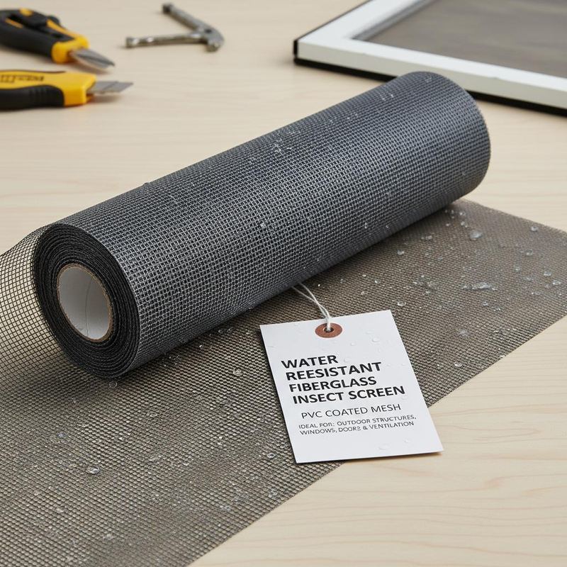توری حشرات فایبرگلاس مقاوم در برابر آب با روکش PVC، ایده آل برای سازه های فضای باز، پنجره ها، درها و دریچه های تهویه