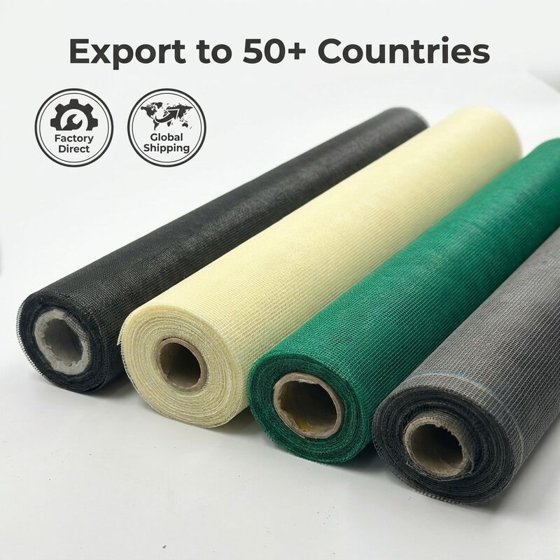 مقاومت در برابر خوردگی پرده حشرات ساده فیبرگلاس پنجره پرده ایده آل برای ساختمان های تجاری که نیاز به کنترل حشرات