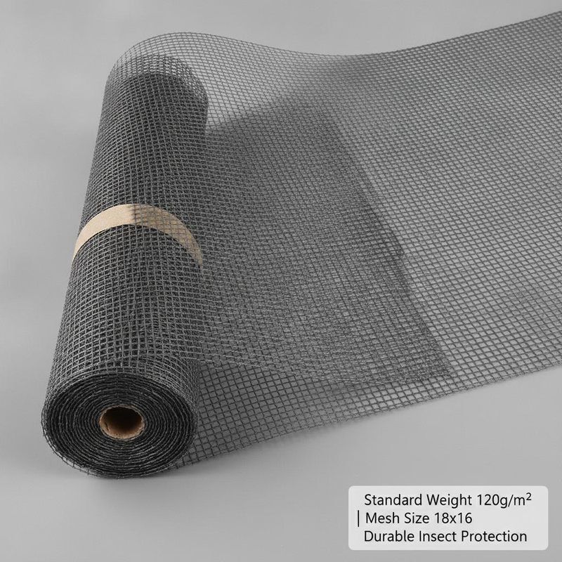 وزن استاندارد 120g در هر متر مربع فیبرگلاس حشرات صفحه شبکه اندازه 18 به 16 و پنجره درب مقاوم مواد حفاظت از حشرات