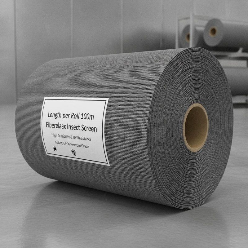 طول در هر رول 100m فیبرگلاس حشرات صفحه نمایش ارائه دوام بالا و مقاومت UV طراحی شده برای صنعتی تجاری