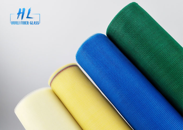 مشبک پرده شیشه ای رنگی فایبر گلاس پنجره مشبک با PVC