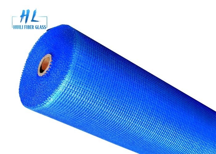 C شیشه فیبرگلاس شبکه با 300N-800N مقاومت کشش برای دیوار سفید / آبی / زرد پوشش مربع شبکه