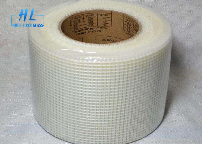 60g 3 * 3mm Self-adhesive Fibreglass نوار رنگ سفید برای تعمیر دیوارهای شکسته