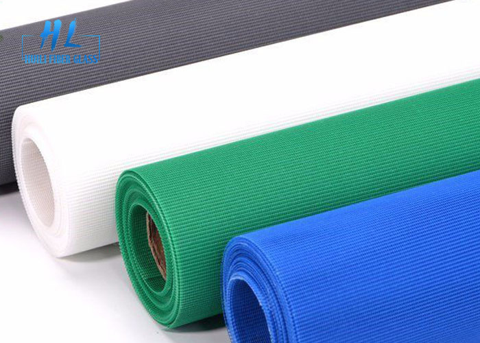 پرده حشرات فیبرگلاس سیاه پوشیده از پارچه پلی استر مقاوم در برابر اشعه UV 0.8m-2.5m بافت ساده