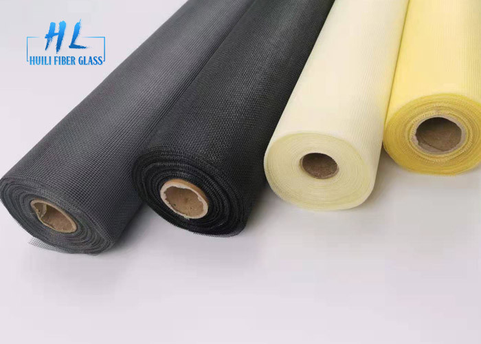ضد آتش مربع فیبرگلاس پشه میش 33 Tex نخ سیاه سفید خاکستری میش رول