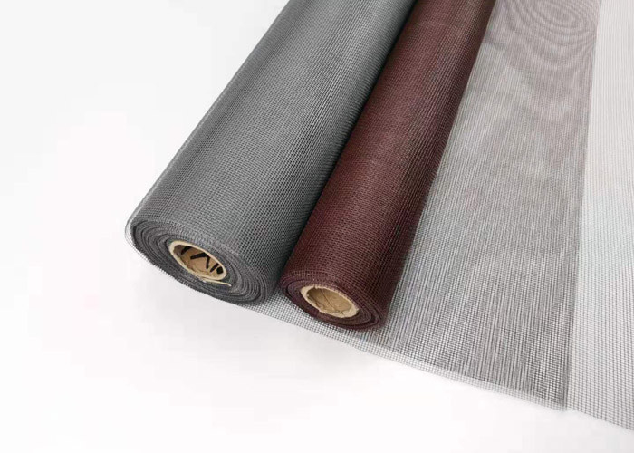 صفحه نمایش پنجره فایبرگلاس با رنگ قهوه ای 4ft * 100ft مقاوم بافته و مقاوم در برابر پارچه