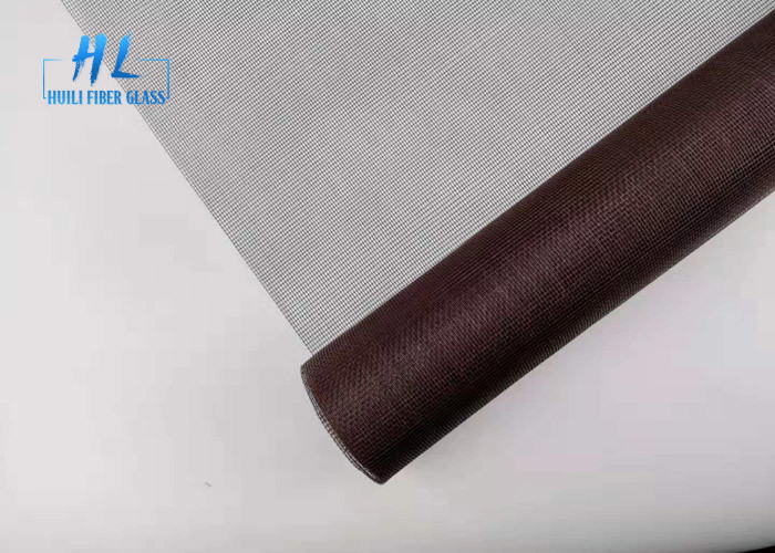 صفحه نمایش پنجره فایبرگلاس با رنگ قهوه ای 4ft * 100ft مقاوم بافته و مقاوم در برابر پارچه