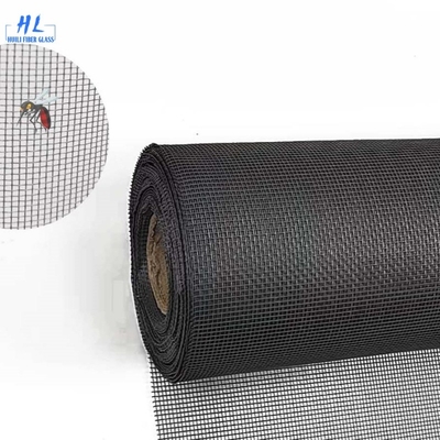 15m Mesh اندازه سفارشی شده فیبرگلاس حشرات صفحه نمایش رنگ سیاه